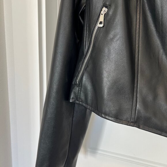 NWOT Eloquii Women’s Black Faux Leather Moto Jacket, Size 22/24 - Picture 5 of 9